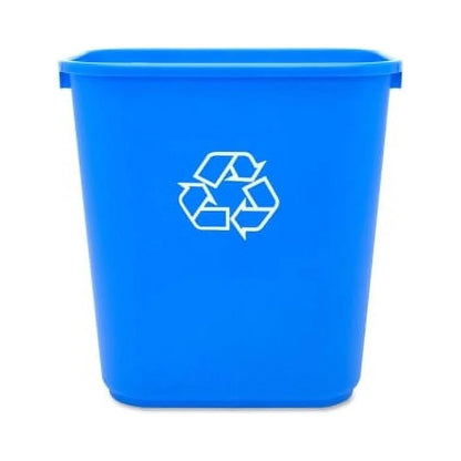 Indoor & Outdoor Recycling Wastebasket Rectangle 7.13 Gal Capacity, Eco Friendly Waste Bin for Classroom Office Use
