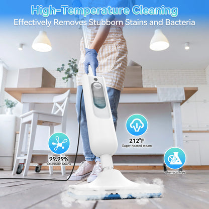 Powerful Steam Mop High Temperature Cleaning Detachable Handheld 6 in 1 Scrubbing Steam Vacuum Mop for Carpet Hard Floor