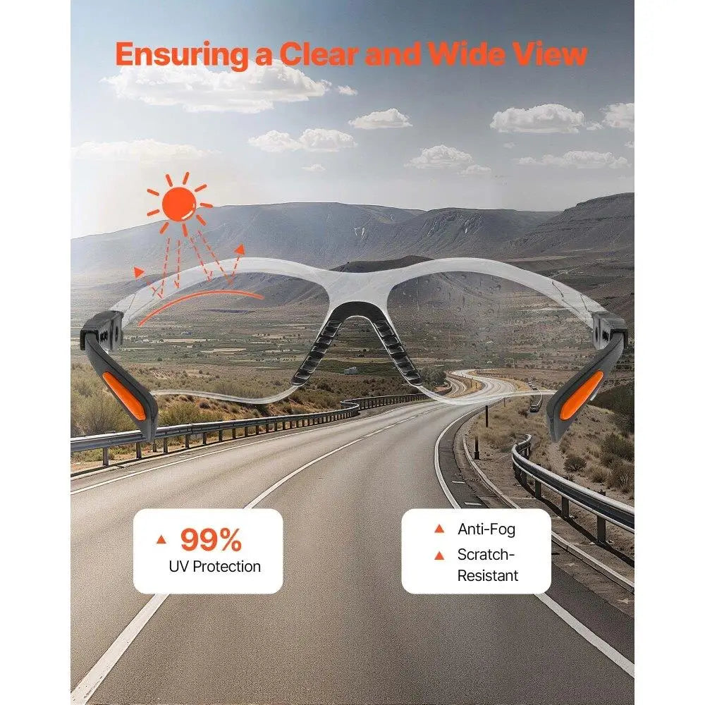 Safety Goggles Anti Fog Scratch Resistant ANSI Z871 Certified Eye for Work Outdoor Sports Clear Lens