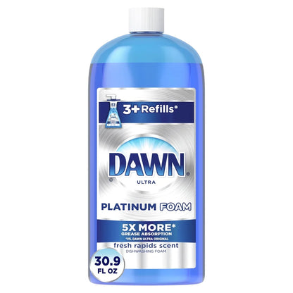 Dish Soap Foam Liquid Grease Remover 5X Absorption Fresh Rapids Clean Powerful Suds No Rinse Needed.