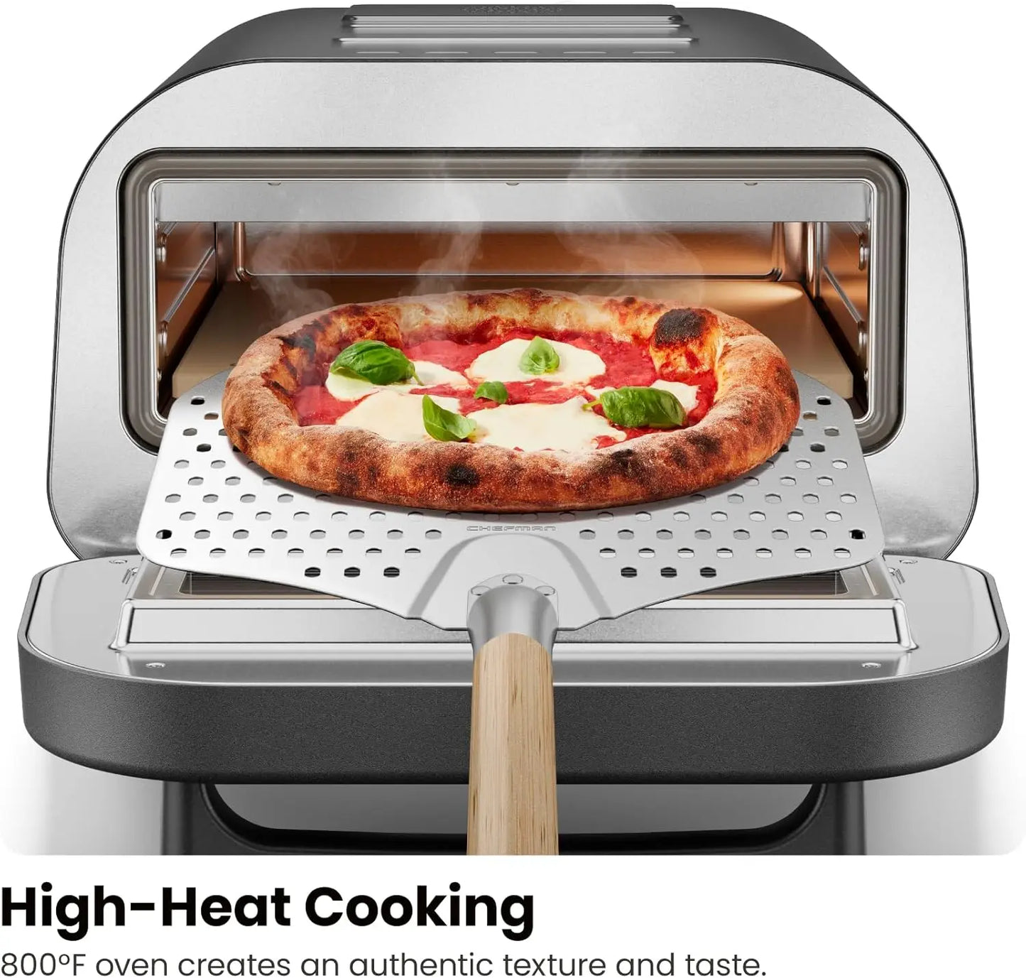 Electric Countertop Indoor Pizza Oven - Heats to 800°F  Makes 12 Inch Pizzas in Minutes,
