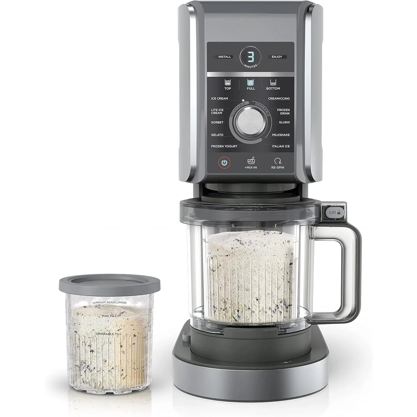 CREAMi Deluxe 11-in-1 Ice Cream & Frozen Treat Maker for Ice Cream, Sorbet, Milkshakes, Frozen Yogurt, & More.