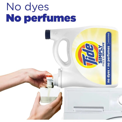 Liquid Laundry Detergent, Free & Sensitive, 89 Loads, 117 oz,