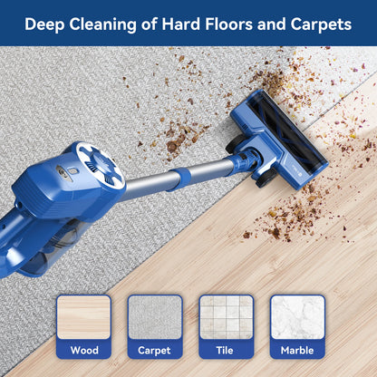 Cordless Vacuum Cleaner, 20Kpa Ultra-lightweight Stick Vacuum for Household Cleaning
