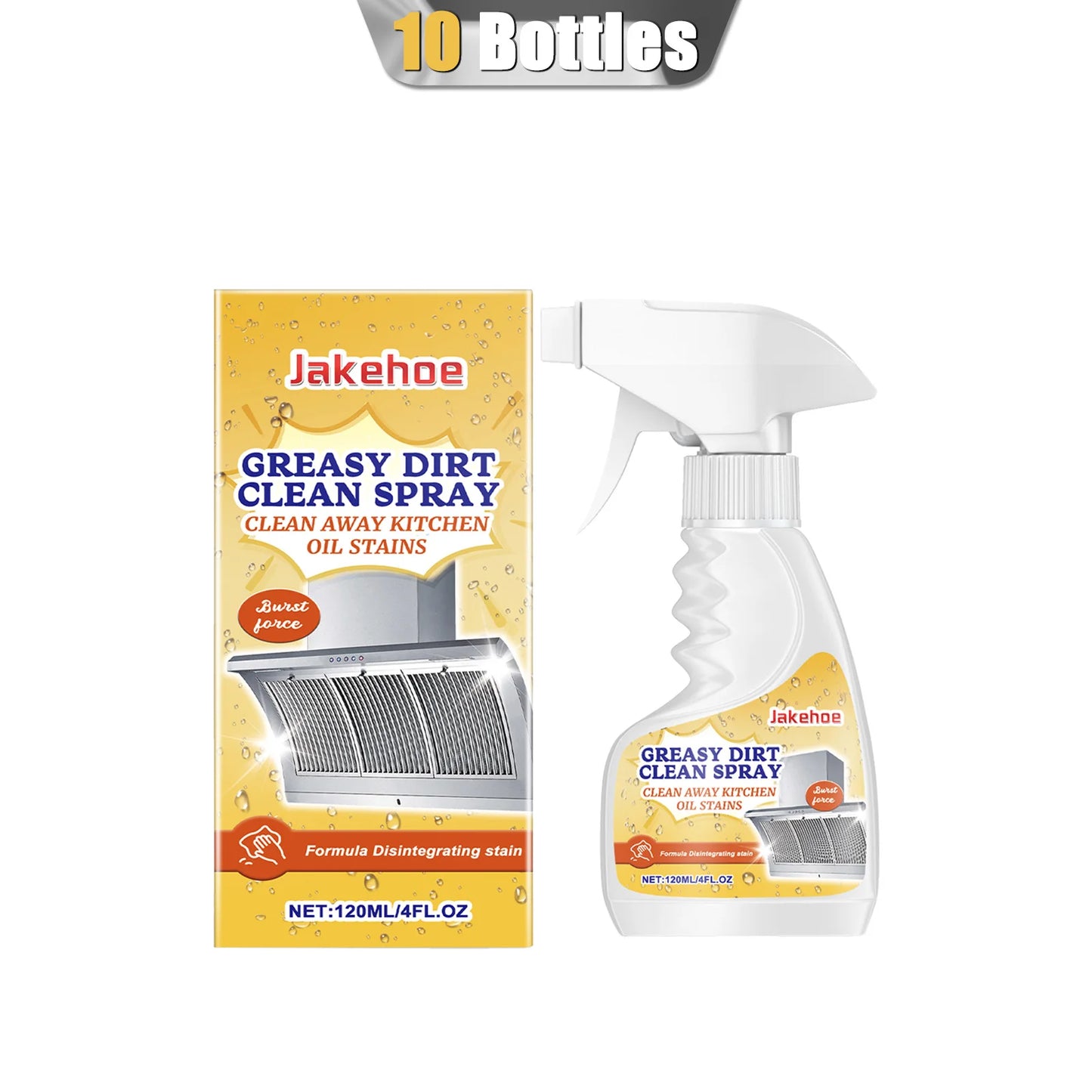 120ml Greasy Dirt Cleaner Spray Strong Kitchen Oil Stain Degreaser Mild, Non-corrosive Cleaning Polishing Stove Range Hood Agent