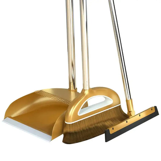 Indoor Floor Cleaning Broom And Dustpan Set With Long Handle Broom For Home