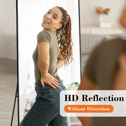 64"x21" Full Body Wall-Mounted Mirror with Stand