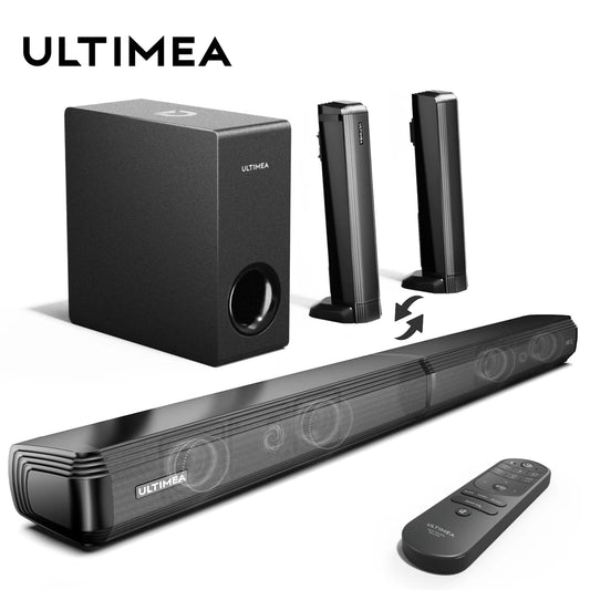 4.1ch Soundbar with Subwoofer,2-in-1 Detachable Bluetooth 5.3 Soundbar for Smart TV, Home Theater Bluetooth Speakers
