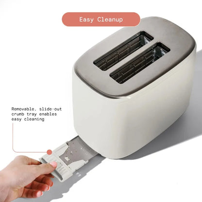 Beautiful 2 Slice Toaster with Touch-Activated Display,
