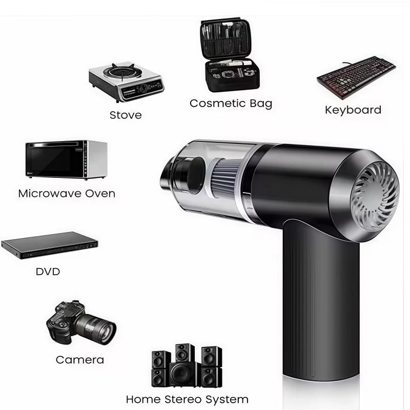 Wireless Car Vacuum Cleaner with USB Charging Portable Cleaning Appliance Mini Wet and Dry Vacuum Cleaner