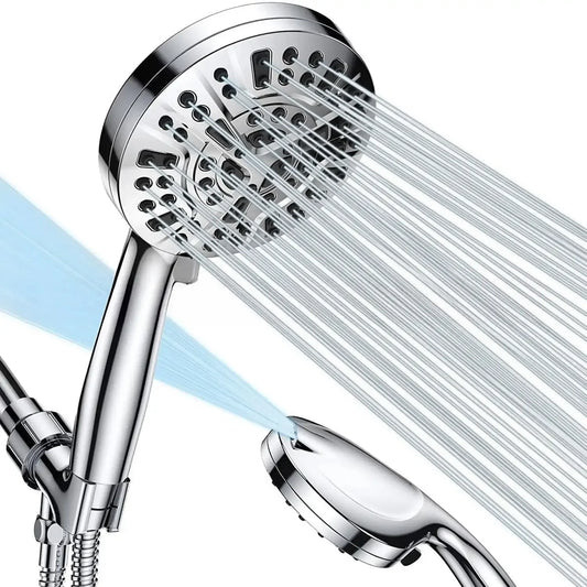 Shower Head with Handheld, High Pressure 10 Modes with 59" Stainless Steel Hose Adjustable Holder