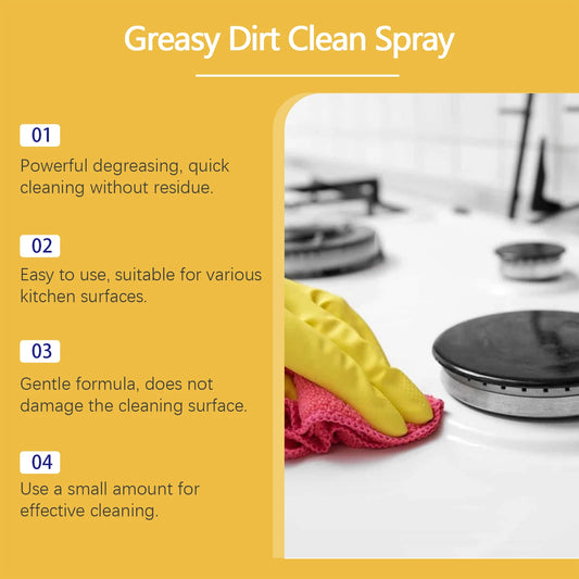 120ml Greasy Dirt Cleaner Spray Strong Kitchen Oil Stain Degreaser Mild, Non-corrosive Cleaning Polishing Stove Range Hood Agent