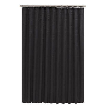 Henderson Black Mosaic 72” x 72” Shower Curtain，