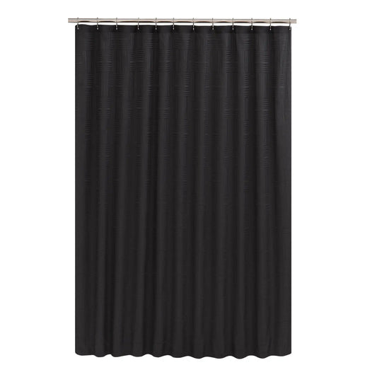 Henderson Black Mosaic 72” x 72” Shower Curtain，