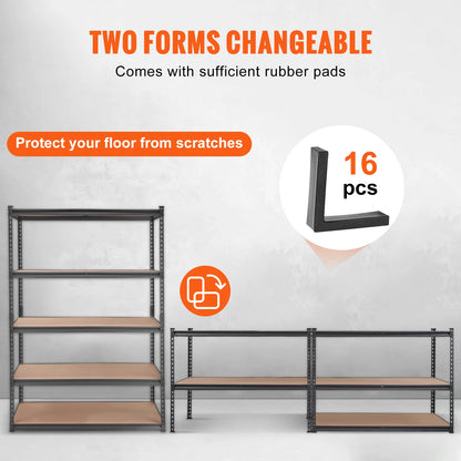 5 Layers Standing Storage Shelving Unit Heavy Duty Organizer Metal Rack for Kitchen Living Room and office.
