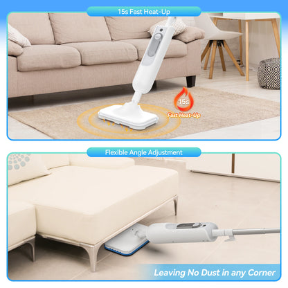 Powerful Steam Mop High Temperature Cleaning Detachable Handheld 6 in 1 Scrubbing Steam Vacuum Mop for Carpet Hard Floor