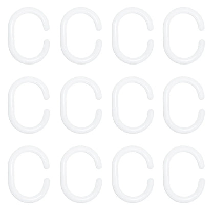 Waterproof PEVA Shower Curtain Set with Decorative Wave Design and 12 Durable C-Hooks Bathroom 70x72 Inches