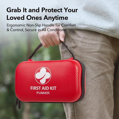First Aid Kit for Car Home Travel Camping 350pcs Compact Waterproof Hard Case Public Emergency Must Have Survival Kits Perfect