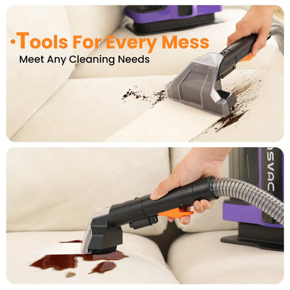 Handheld Carpet Cleaner 15Kpa 450W Motor Upholstery Vacuum Cleaner Spot And Stain Deep Cleaner for Pet Stairs Car Seat