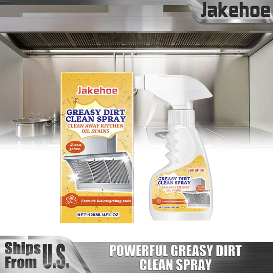 120ml Greasy Dirt Cleaner Spray Strong Kitchen Oil Stain Degreaser Mild, Non-corrosive Cleaning Polishing Stove Range Hood Agent