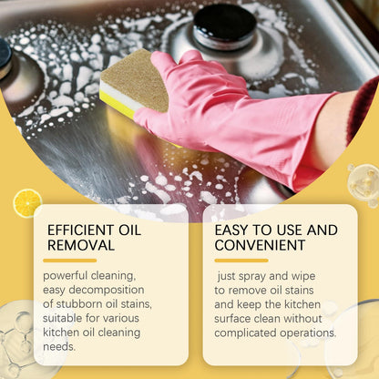 120ml Greasy Dirt Cleaner Spray Strong Kitchen Oil Stain Degreaser Mild, Non-corrosive Cleaning Polishing Stove Range Hood Agent