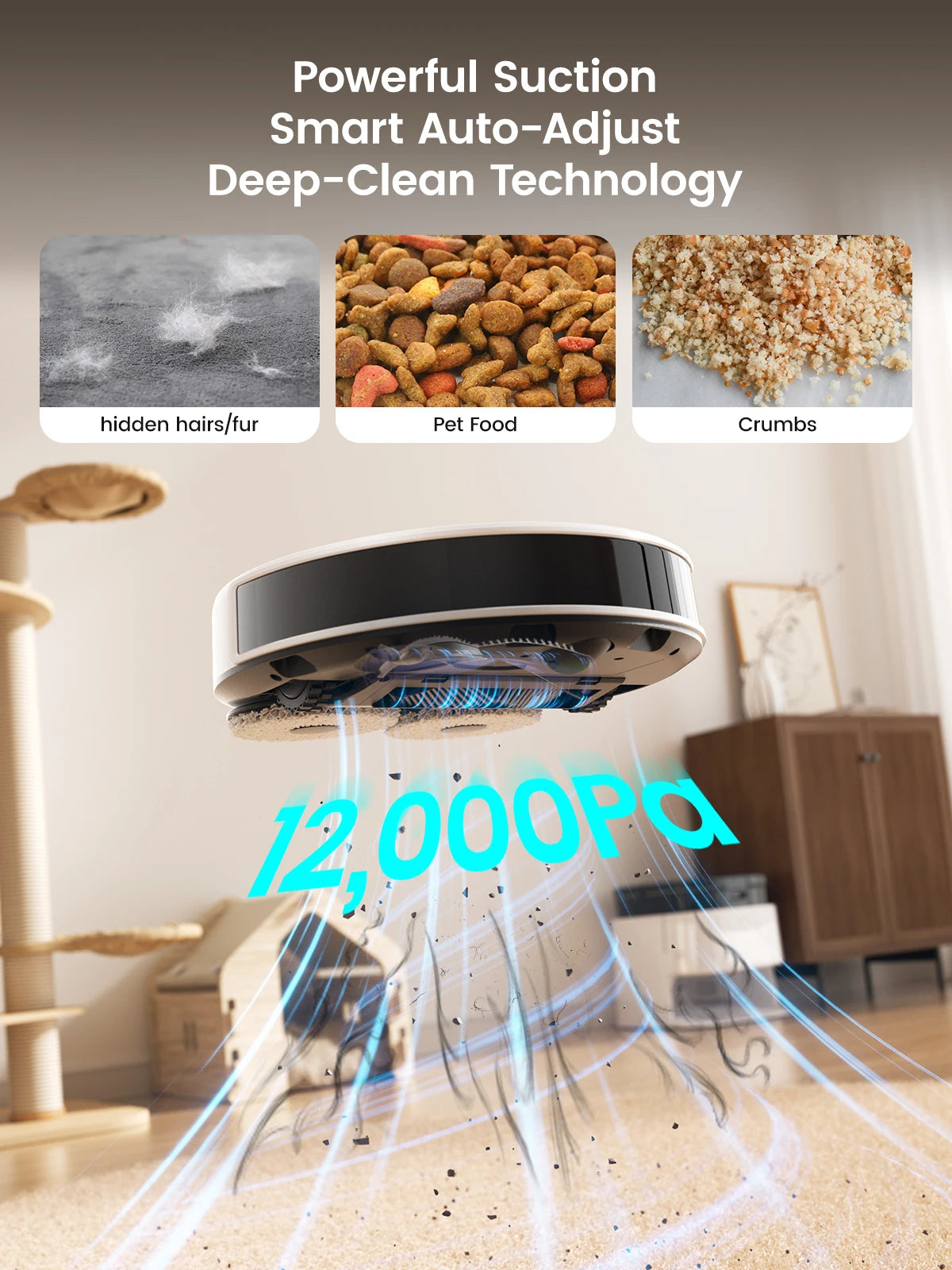 Robot Vacuum Cleaner with Mapping, Emptying Station, Automatic Washing and Drying,
