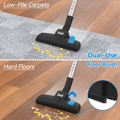 600W Motor Stick Handheld Vacuum Cleaner Powerful Suction for Home Pet Hair, Hard Floor