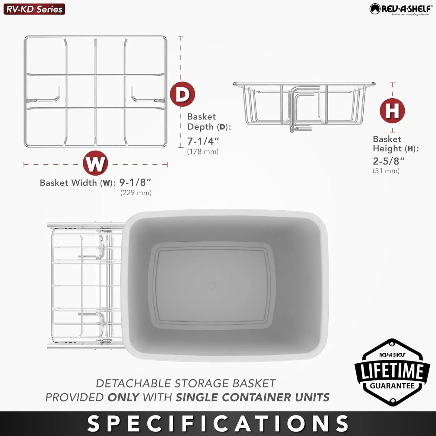 Pullout Trash Can 35 Qt Garbage Recycling Bin Full Extension Slides,